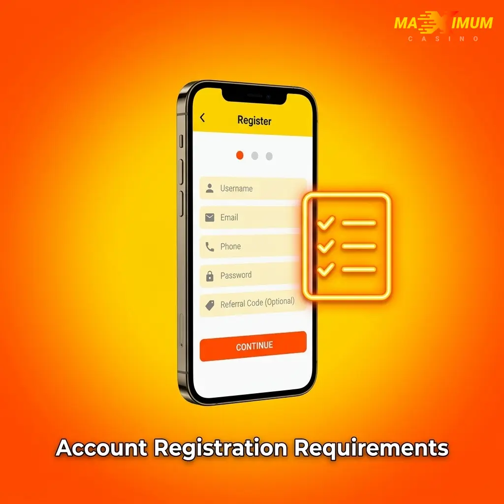 Maximum Casino account registration requirements including age verification, residency rules, and KYC compliance for UK players
