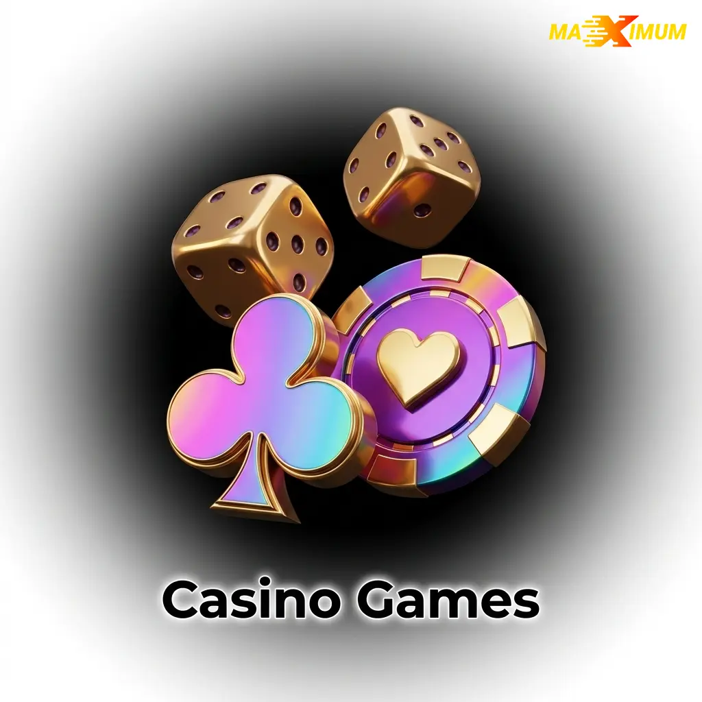 Diverse casino game library at Maximum Casino featuring slots, live dealer games, blackjack, roulette, and more for UK players