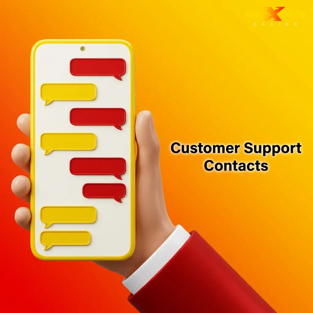 Maximum Casino customer support contact options including live chat, email, and help centre available 24/7