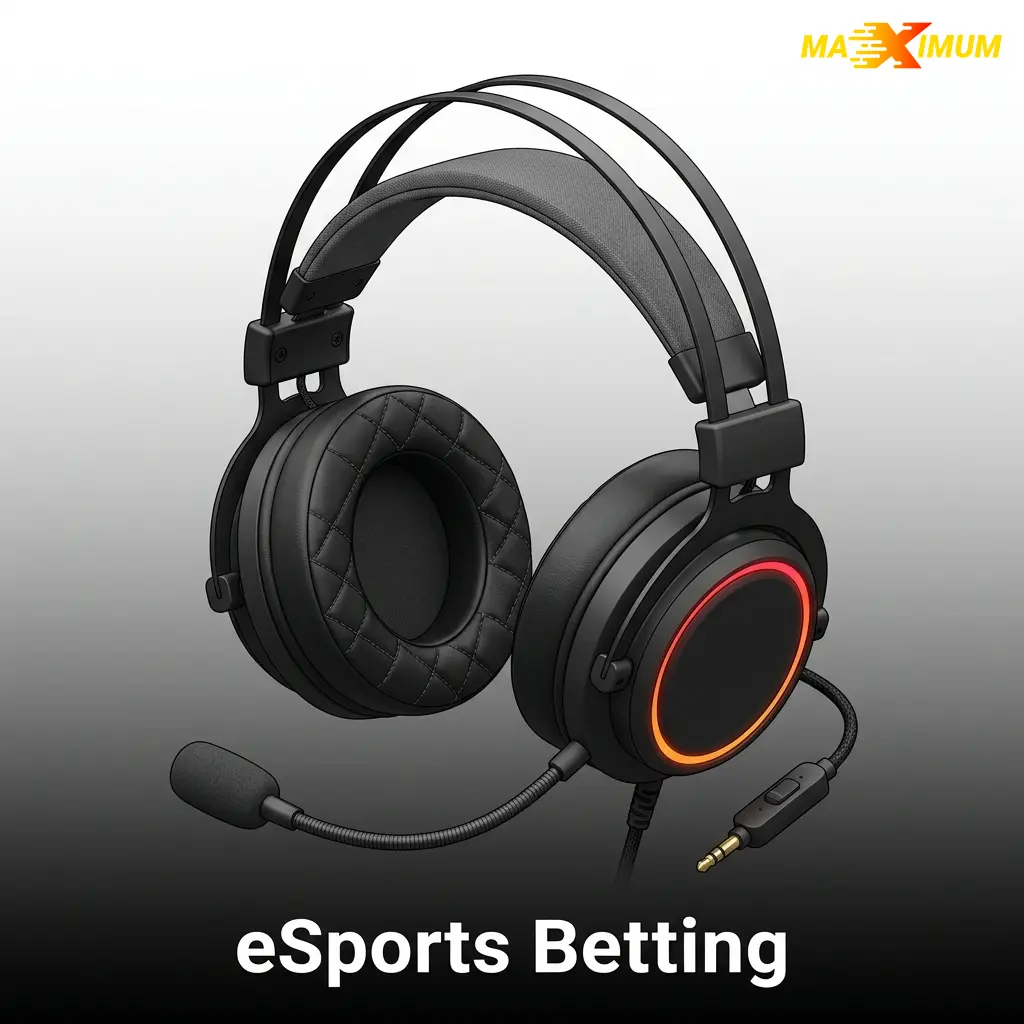 Maximum Casino eSports betting section with CS2, Dota 2, League of Legends and StarCraft 2 markets for UK players