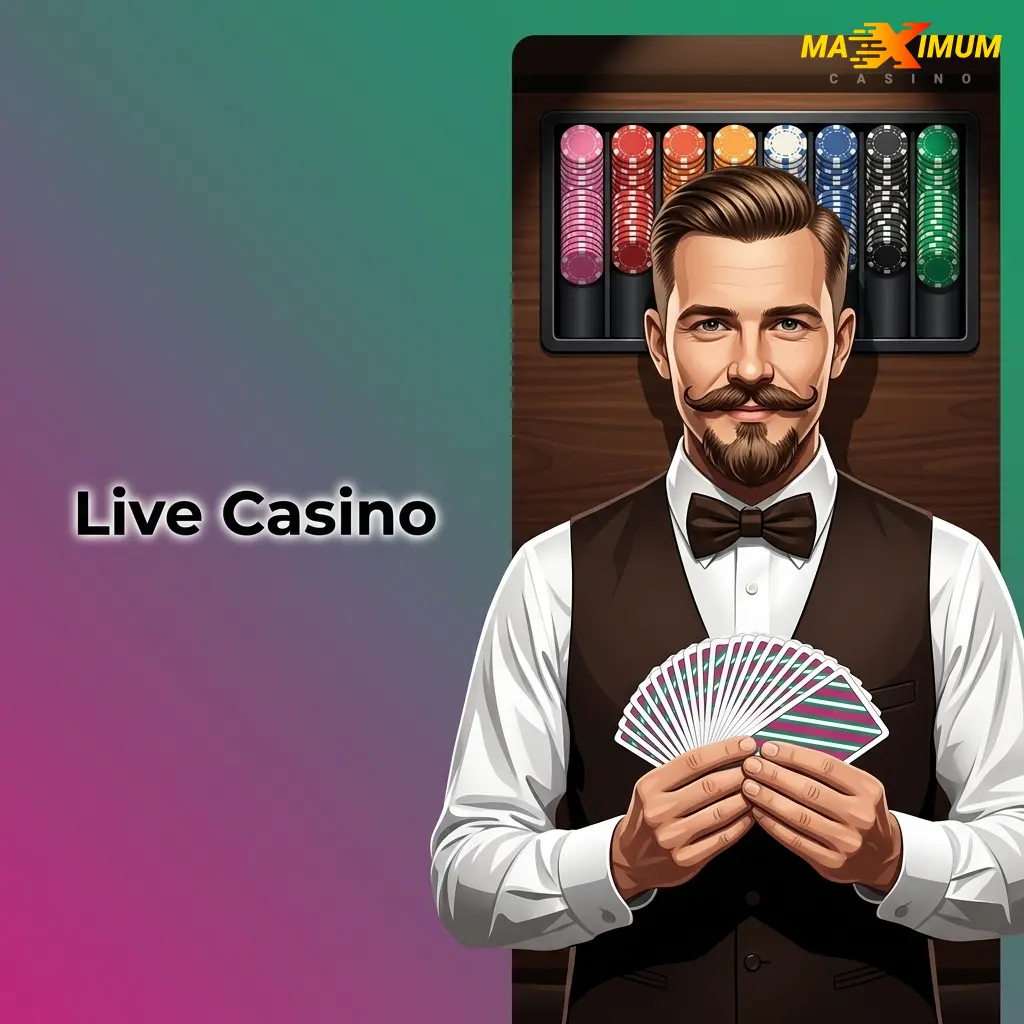 Live casino table with real dealer streaming HD video, featuring blackjack, roulette, and baccarat for UK players