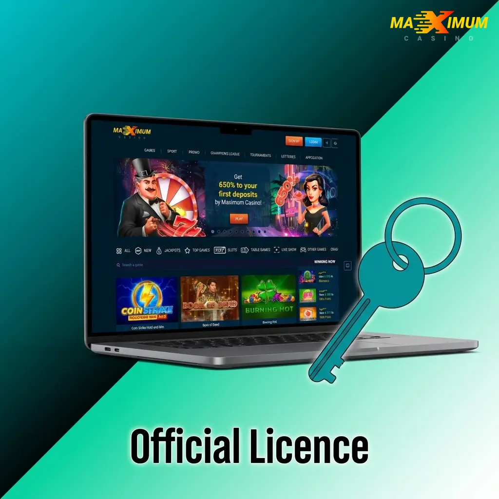 Maximum Casino official Curaçao eGaming licence document confirming regulated gambling operations for UK players