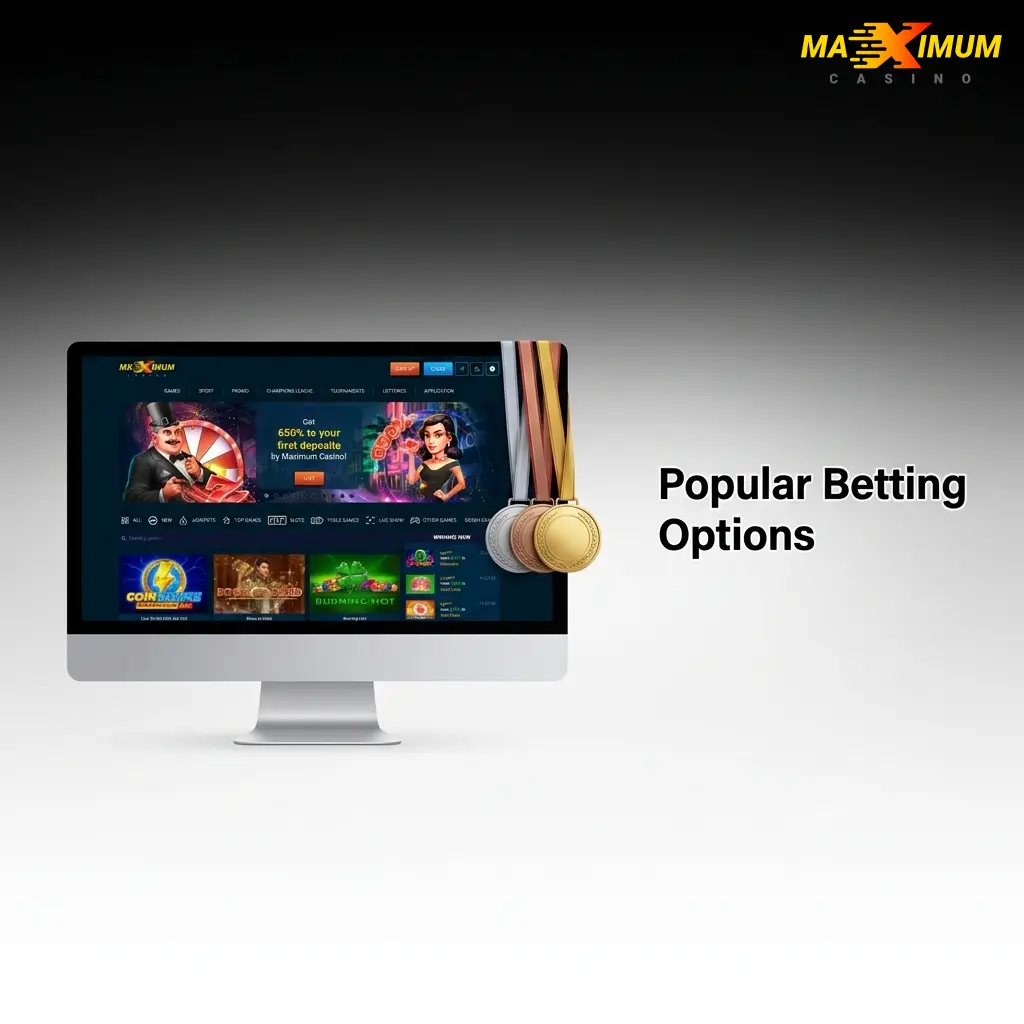 Maximum Casino sportsbook betting options including pre-match, live, and multi live accumulator modes