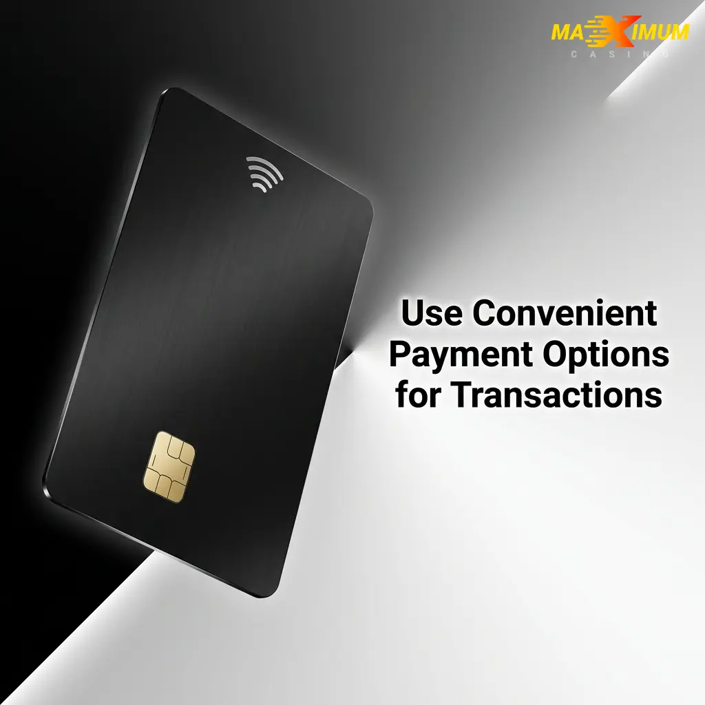 Secure payment options at Maximum Casino including Visa, Mastercard, and USDT ERC20 for UK players