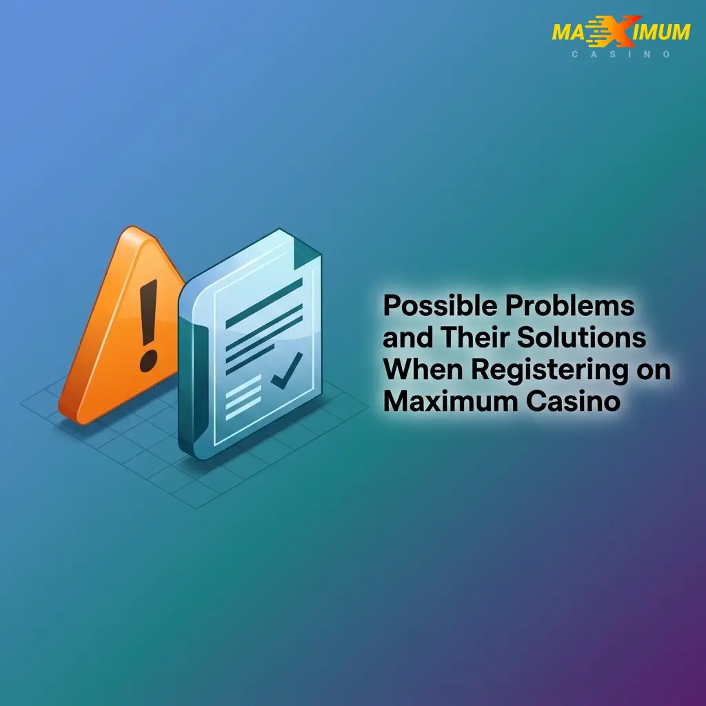 Troubleshooting guide for common Maximum Casino registration problems and step-by-step solutions displayed in a table
