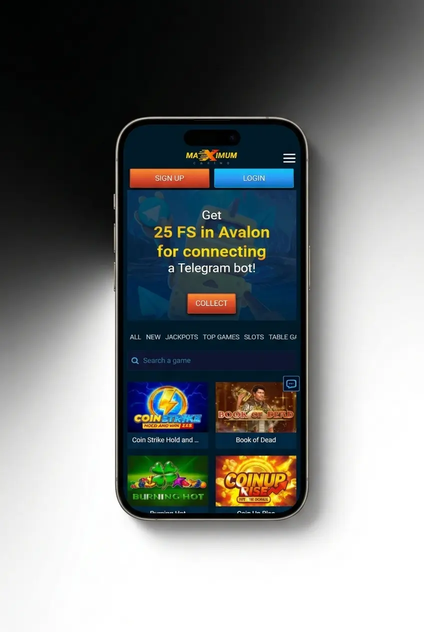 Maximum Casino mobile app registration process on Android or iOS device in under three minutes for UK players aged 18+